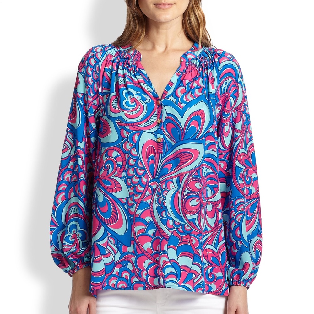 Lilly Pulitzer | NWOT Printed Elsa Silk Top